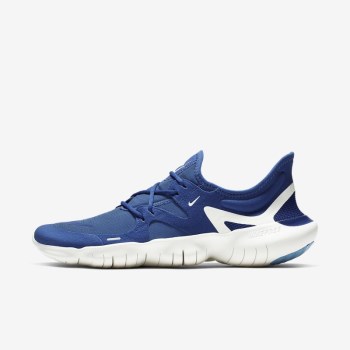 Nike Free RN 5.0 - Férfi Túracipő - Sötétkék/Fehér/Kék/Királykék